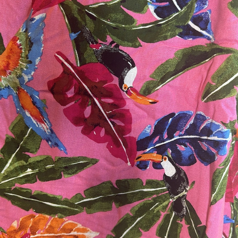 By The River Tropical Print Dress With Toucan Print Throughout Womens Size M - Picture 6 of 14